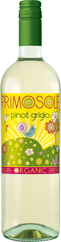 Primosole Pinot Grigio 750ml wine bottle, label and capsule