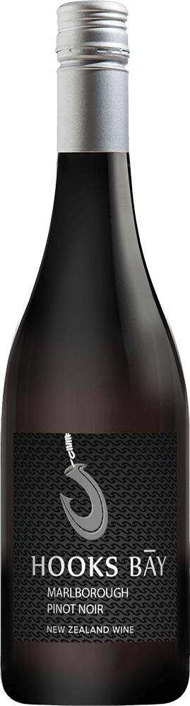 Hooks Bay wine brand Pinot Noir wine bottle front view