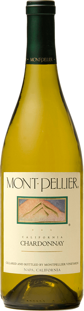 Montpellier Chardonnay 750ml wine bottle and Chardonnay label front