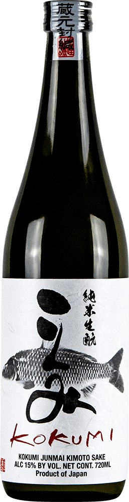 Kokumi Sake Junmai Kimoto bottle and label front view