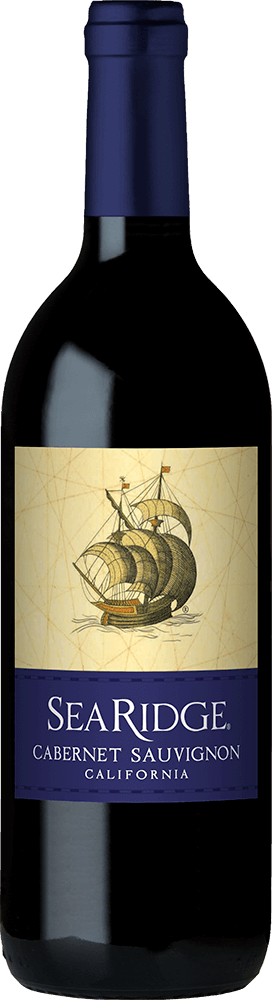 Sea Ridge Cabernet Sauvignon wine bottle, label and capsule from the front