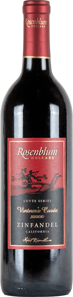 Rosenblum Cellars Vintner's Cuvée XXXX Zinfandel wine bottle front view