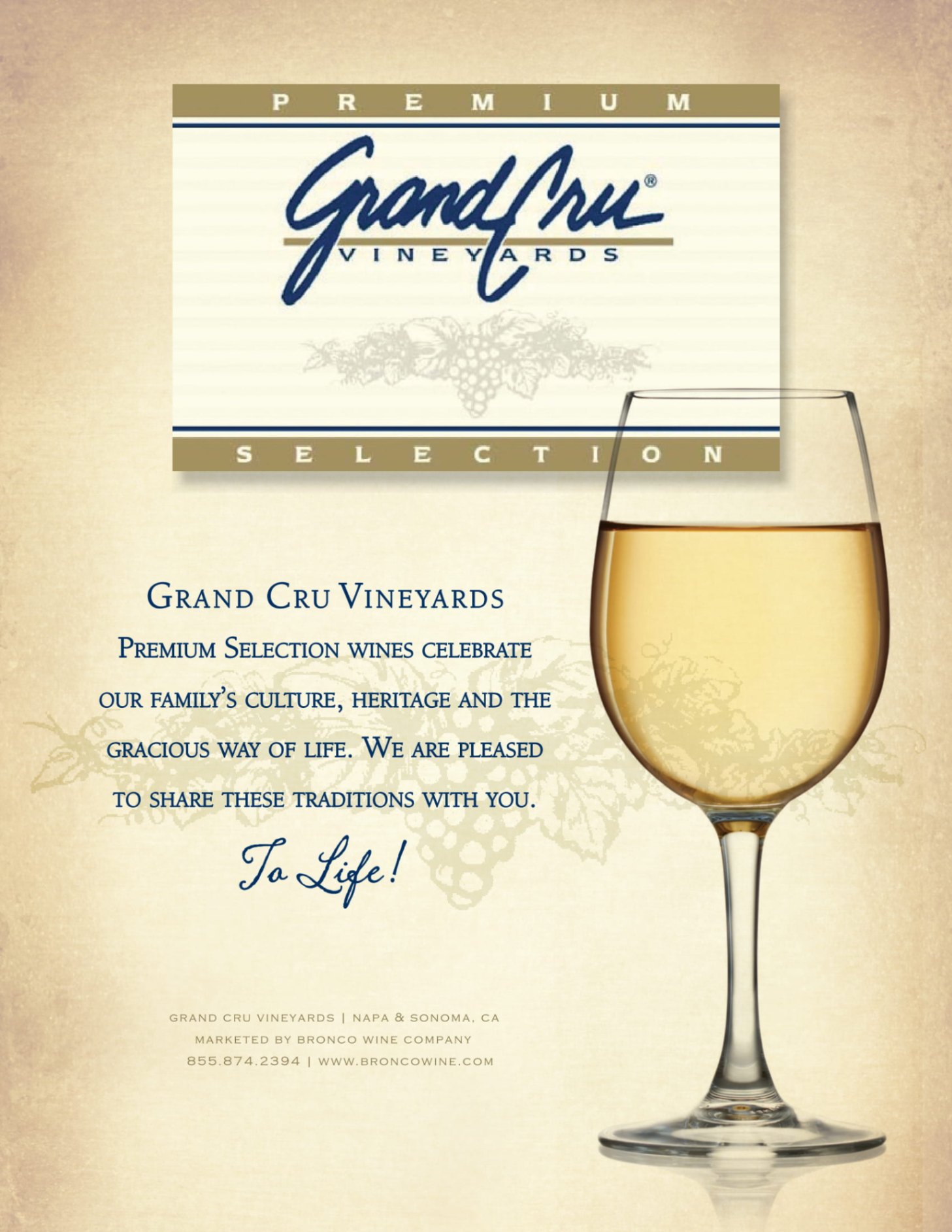 Grand Cru Family tech sheet sample