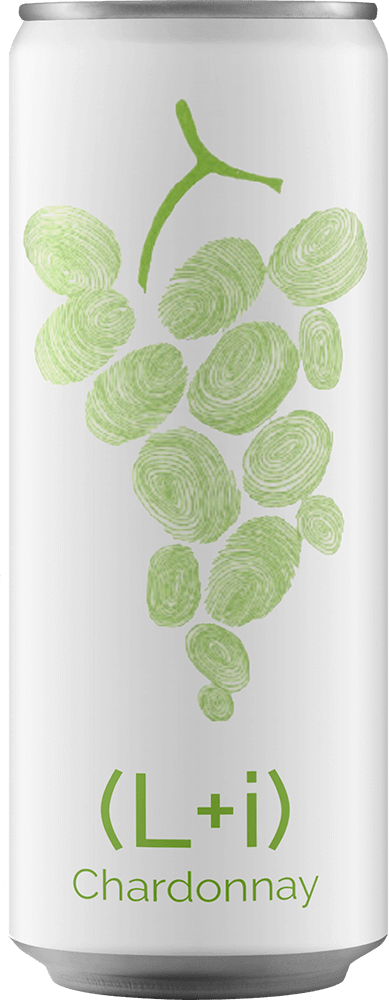 L+i vineyards Chardonnay Can and label front view