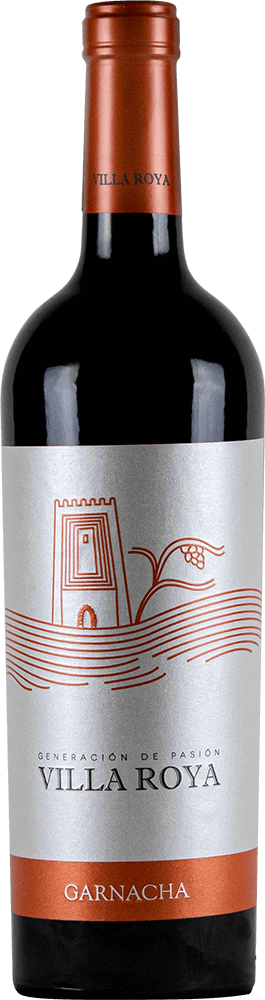 Villa Roya Garnacha 750ml bottle with front label and capsule