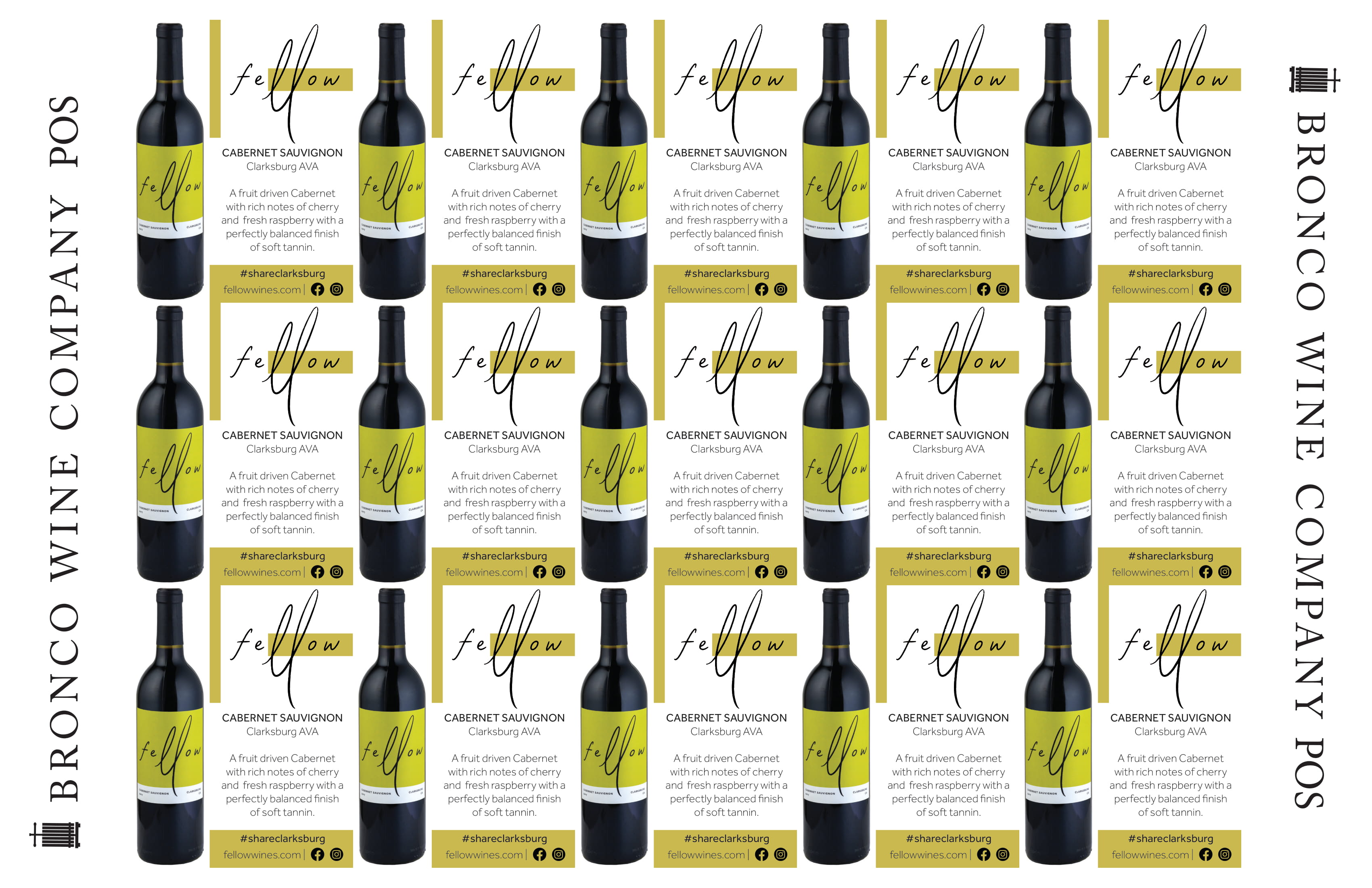 Fellow Wines wine brand Cabernet Sauvignon shelf talker sample