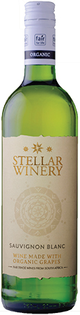 Stellar Organics Sauvignon Blanc 750ml wine bottle with front wine label