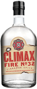 Climax brand Cinnamon Moonshine bottle shot sample