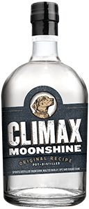 Climax brand Original Moonshine bottle shot sample