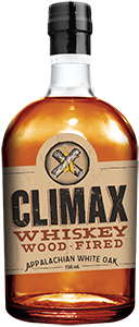 Climax brand Wood-Fired Whiskey bottle shot sample