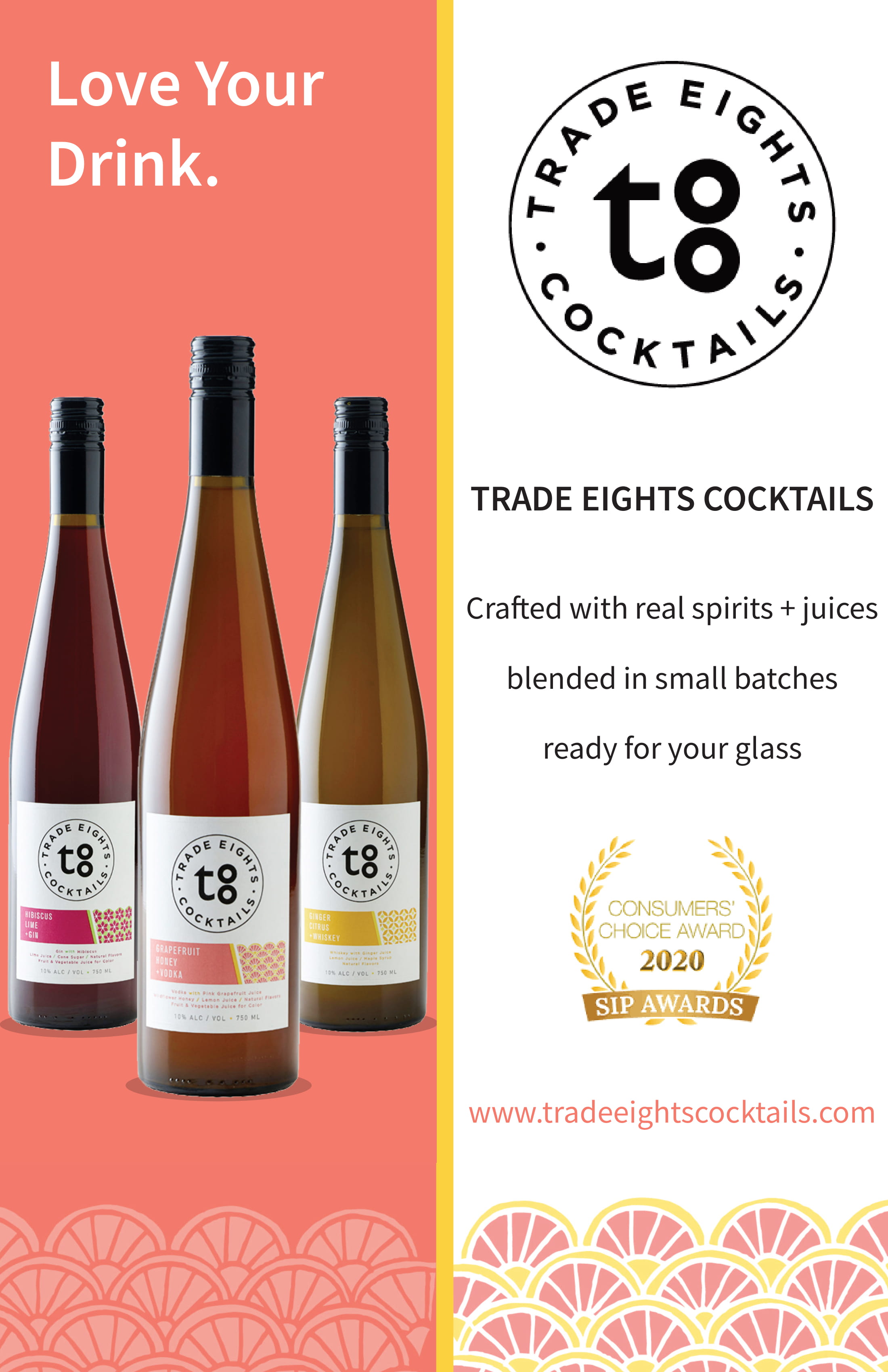 Trade Eights Cocktails poster sample