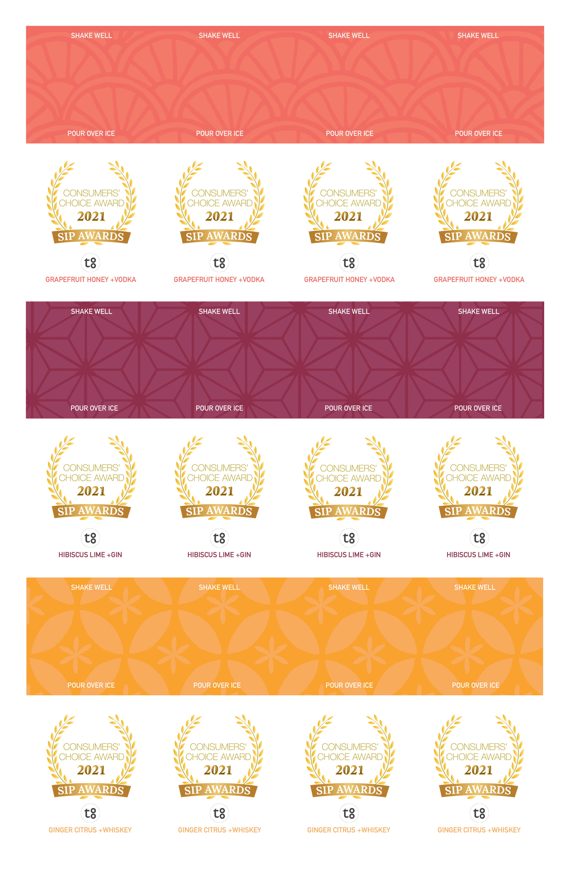 Trade Eights Cocktails SIP Awards necker sample