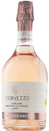 Corvezzo Prosecco Rosé bottle shot sample