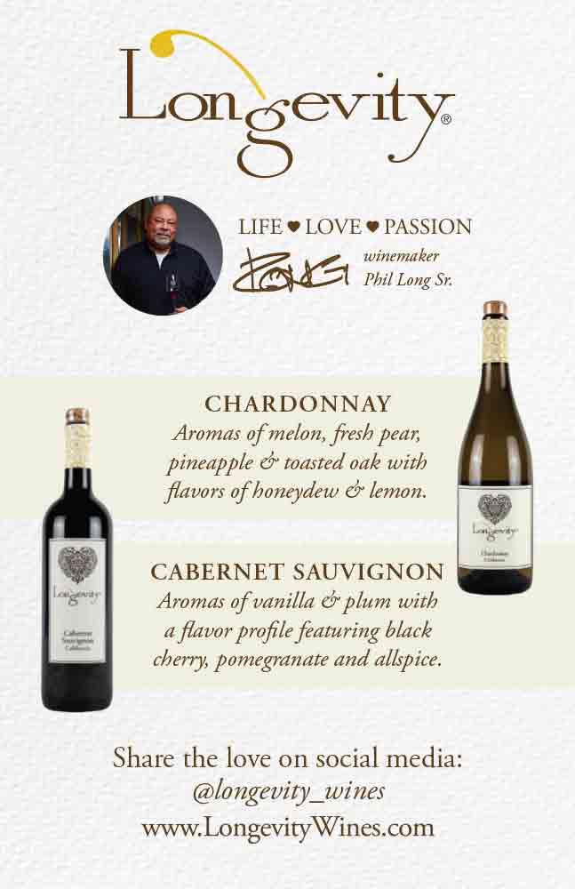 Longevity wine brand Cabernet Sauvignon and Chardonnay poster sample