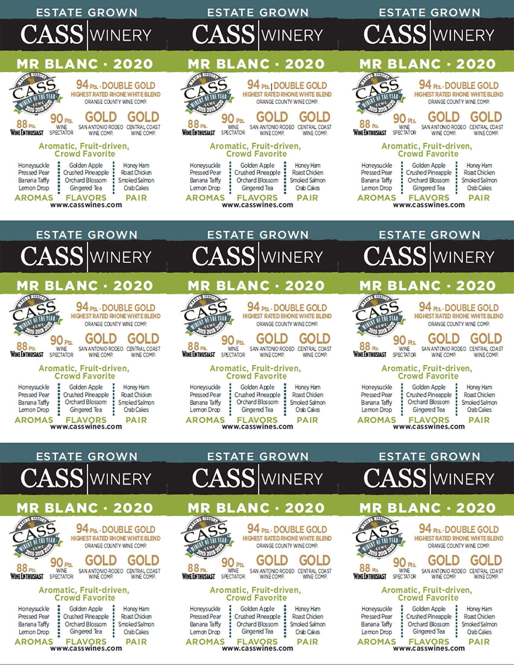 Preview Cass Winery Mr Blanc shelf talker PDF