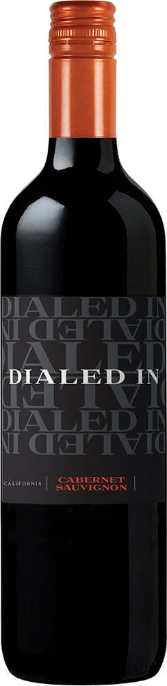 Dialed In brand Cabernet Sauvignon bottle shot sample