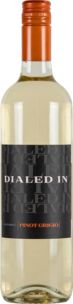 Dialed In brand Pinot Grigio bottle shot sample