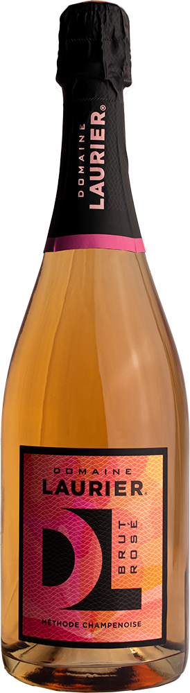 Domaine Laurier Brut Sparkling Rosé bottle shot sample