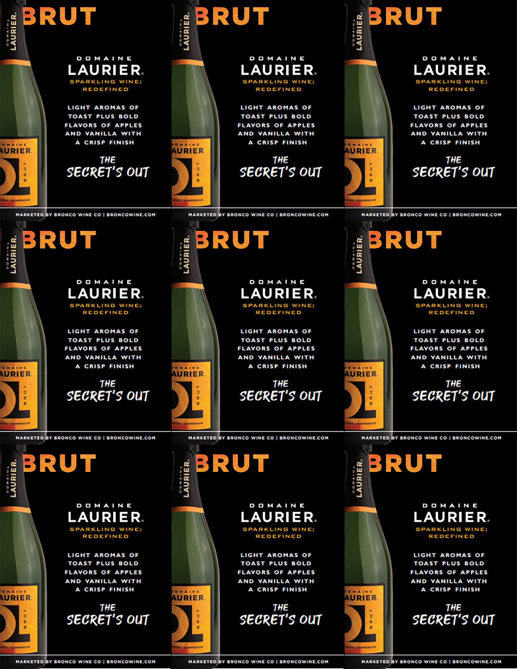 Domaine Laurier Brut Sparkling shelf talker sample