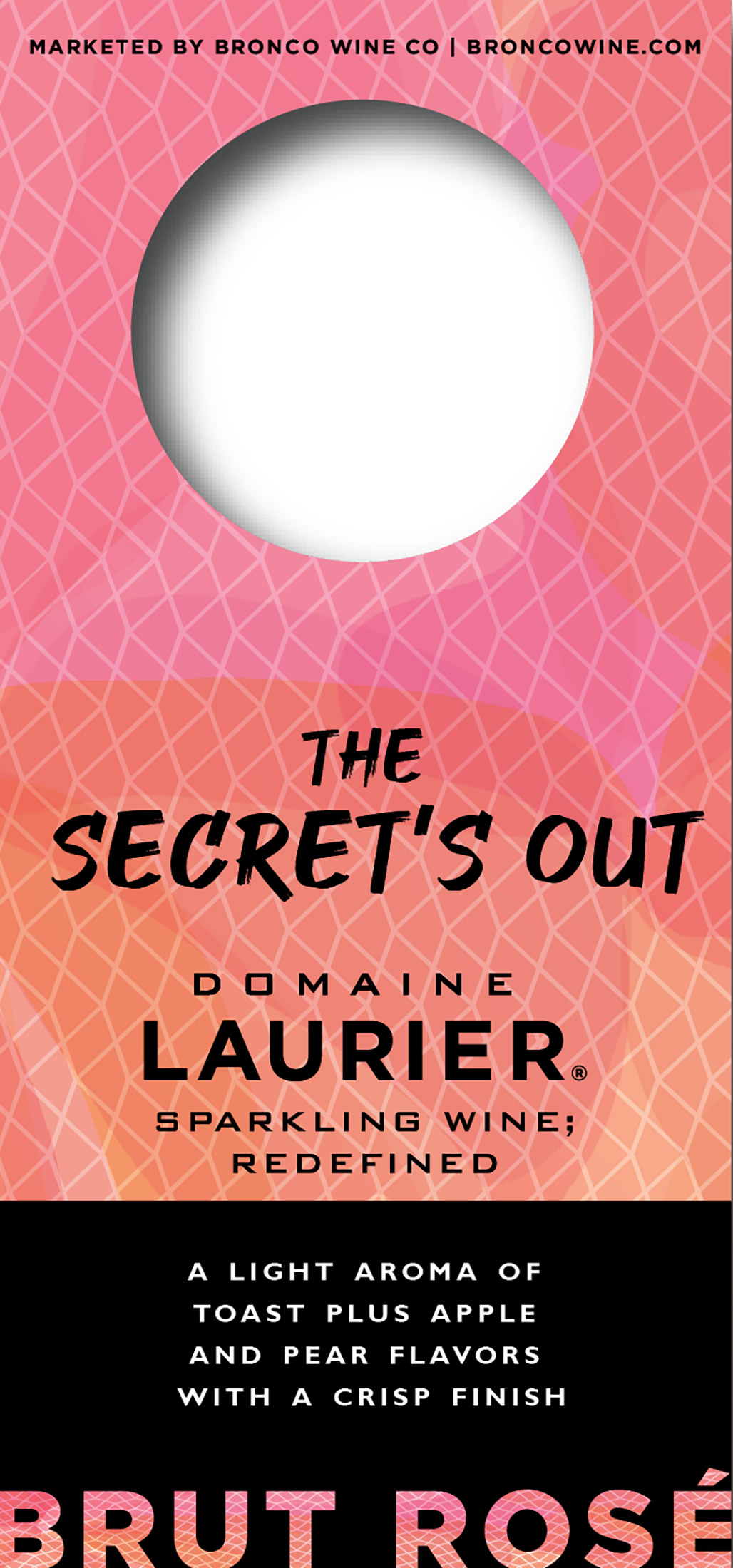 Domaine Laurier brand Brut Rosé necker sample