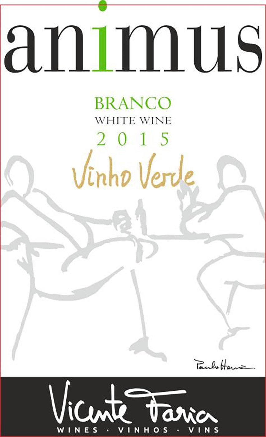 Animus brand Vinho Verde wine front label sample