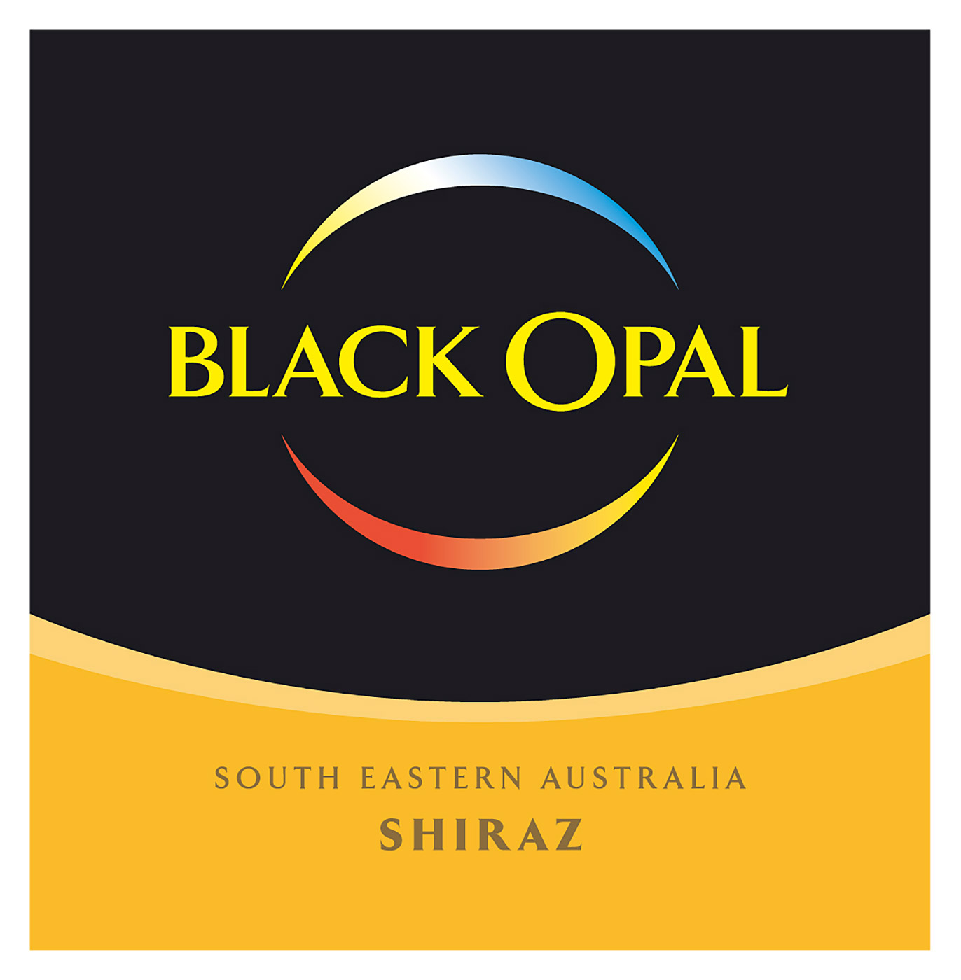 Black Opal brand Shiraz front wine label sample