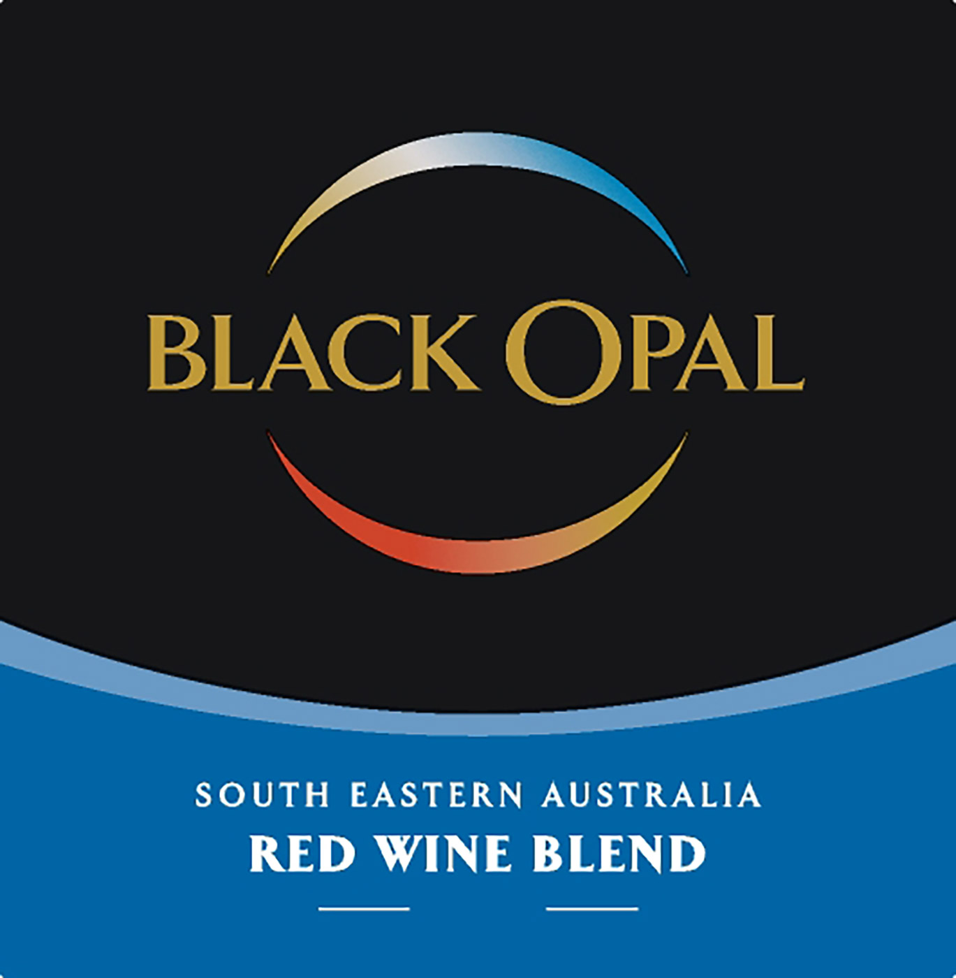 Black Opal brand Red Blend wine bottle front label sample