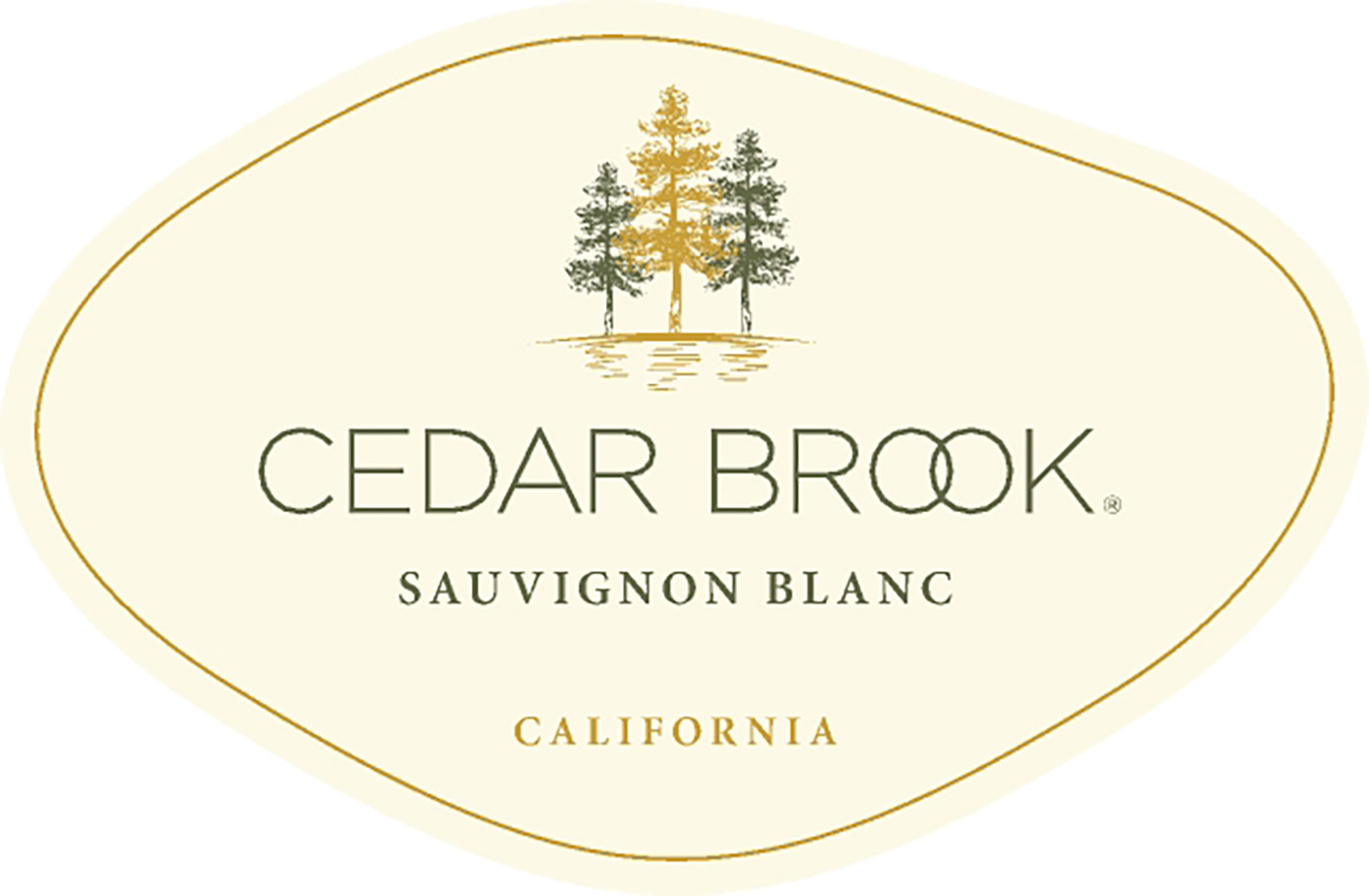 Cedar Brook brand Sauvignon Blanc front label sample