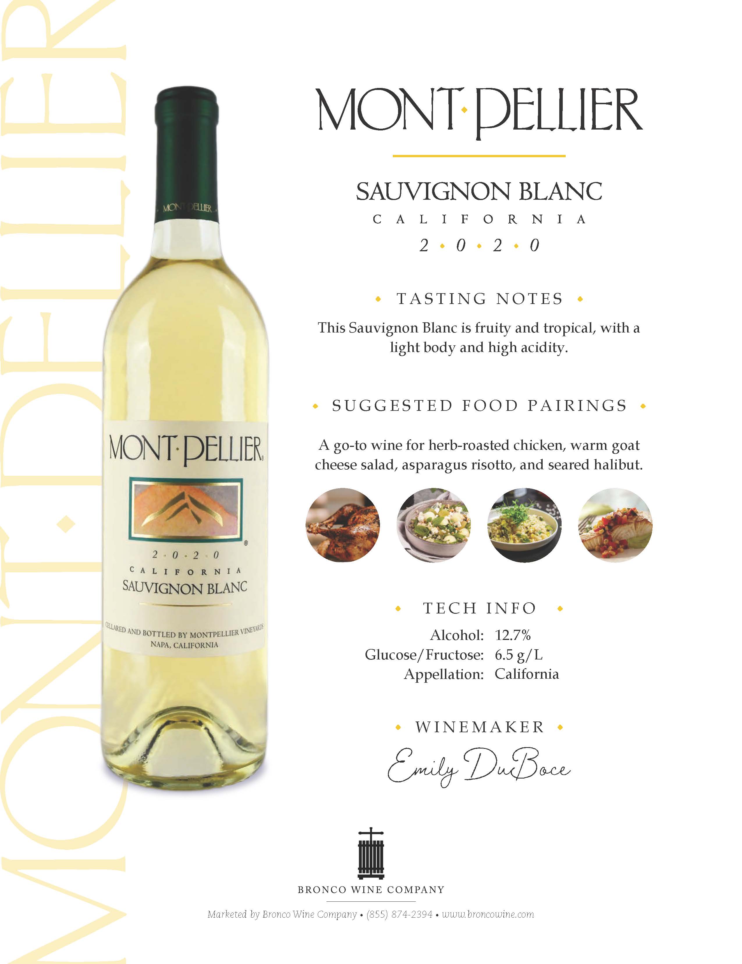 Montpellier Sauvignon Blanc wine tech sheet sample