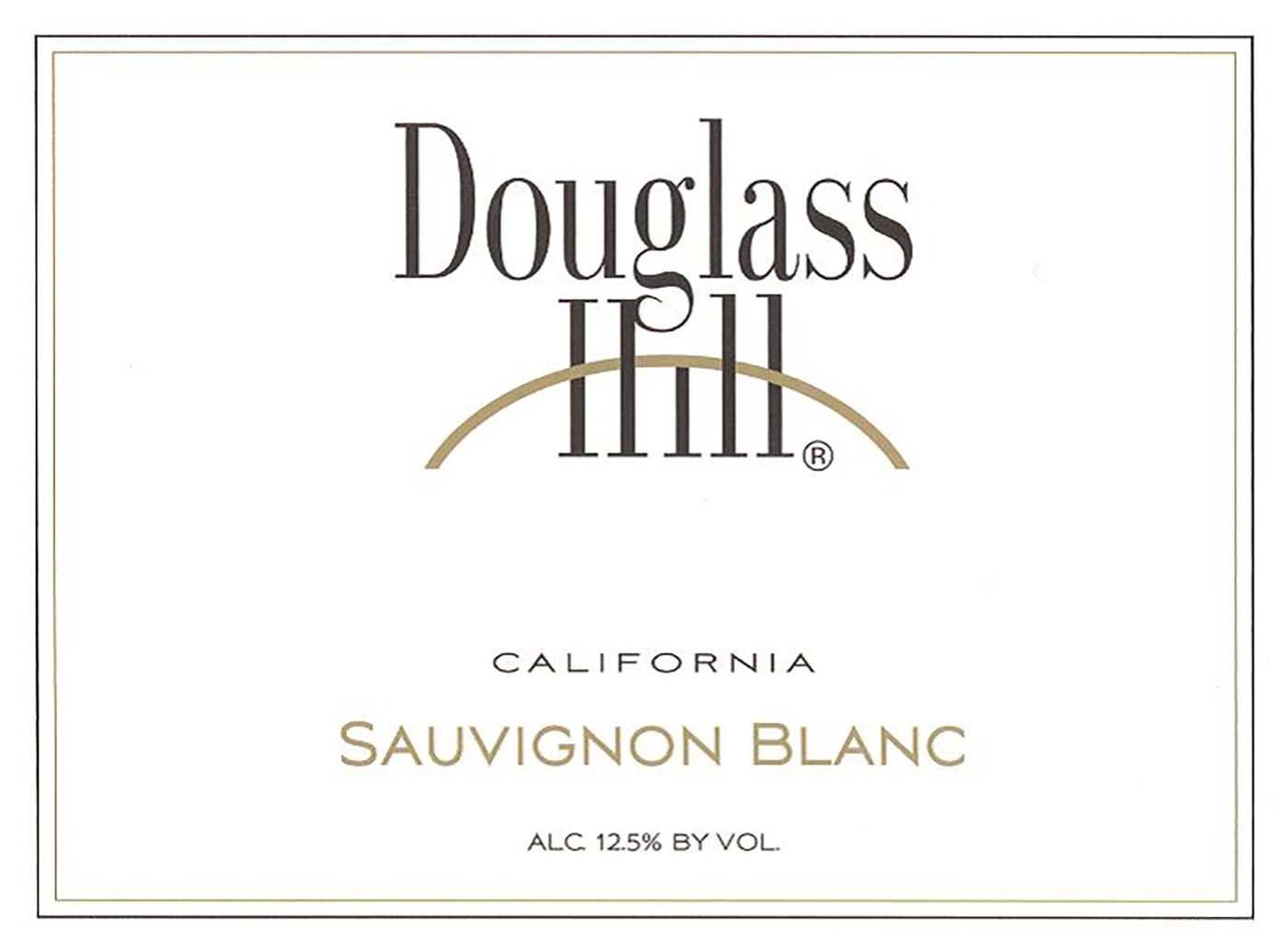 Douglass Hill brand Sauvignon Blanc wine bottle front label sample