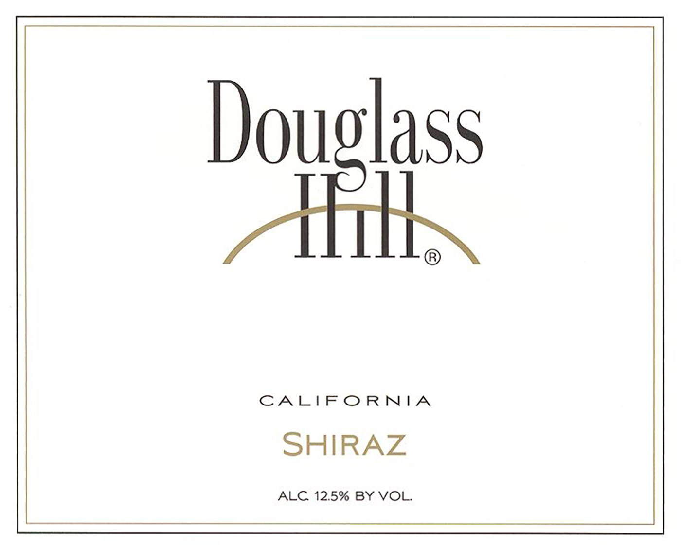 Douglass Hill brand Shiraz wine bottle front label sample