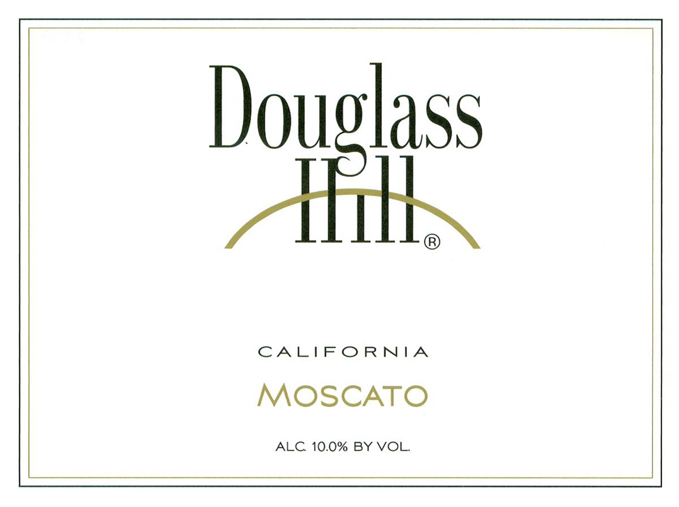Douglass Hill brand Moscato wine bottle front label sample