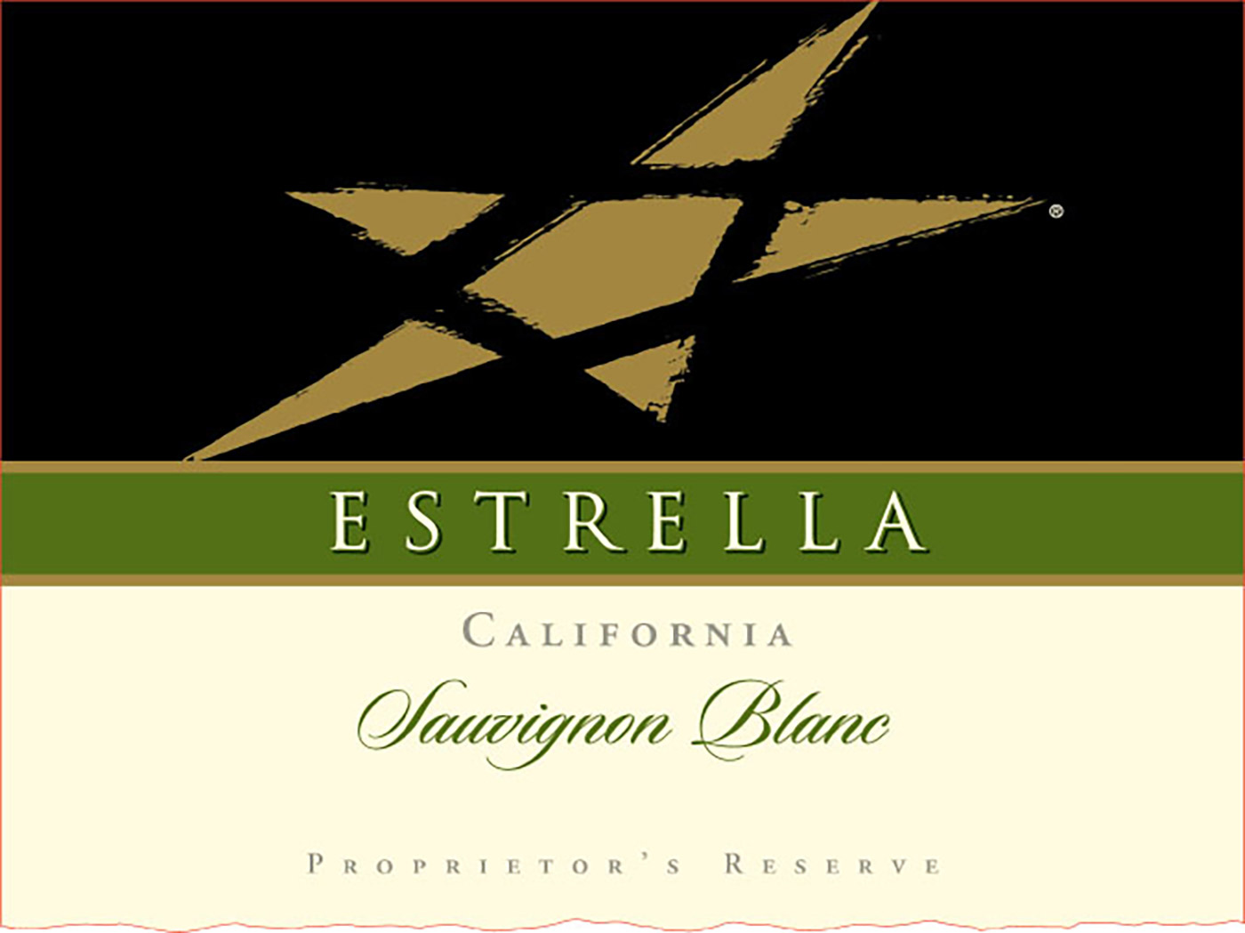 Estrella brand Prospector's Reserve White Blend front label sample