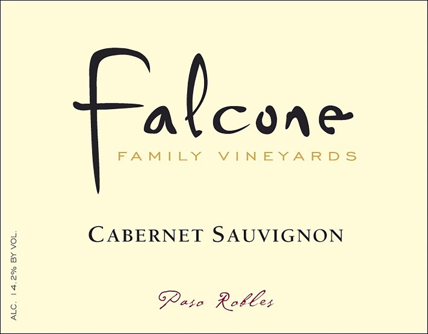 Falcone brand Cabernet Sauvignon front bottle label sample