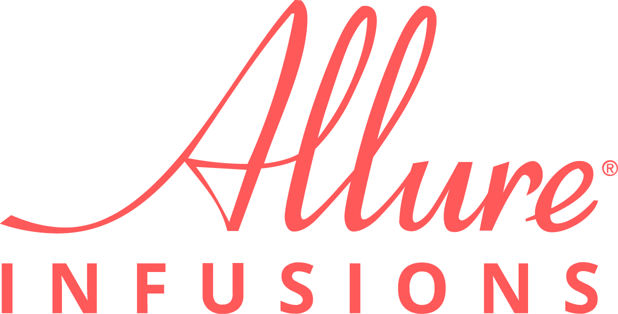 Allure Infusions brand wordmark in bright pink