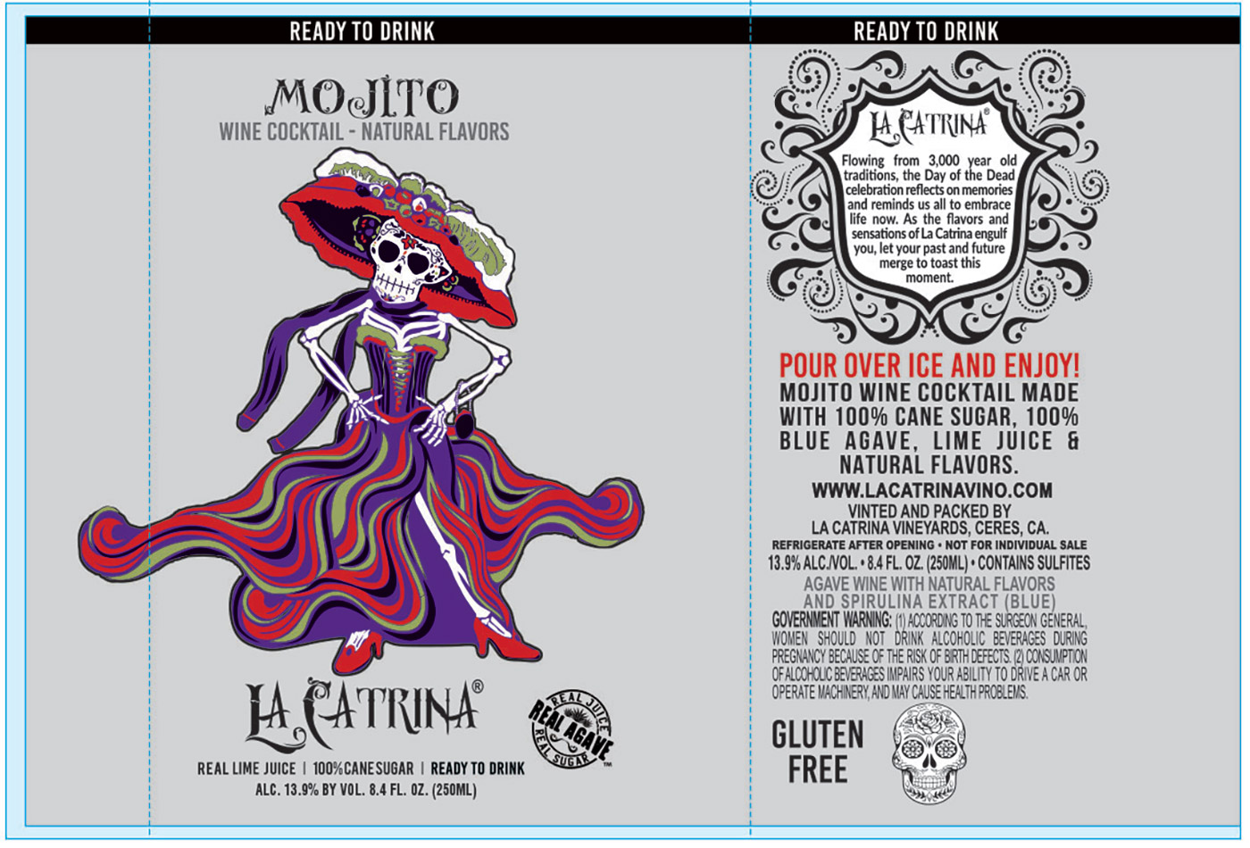 La Catrina Cocktails Mojito Can front label sample