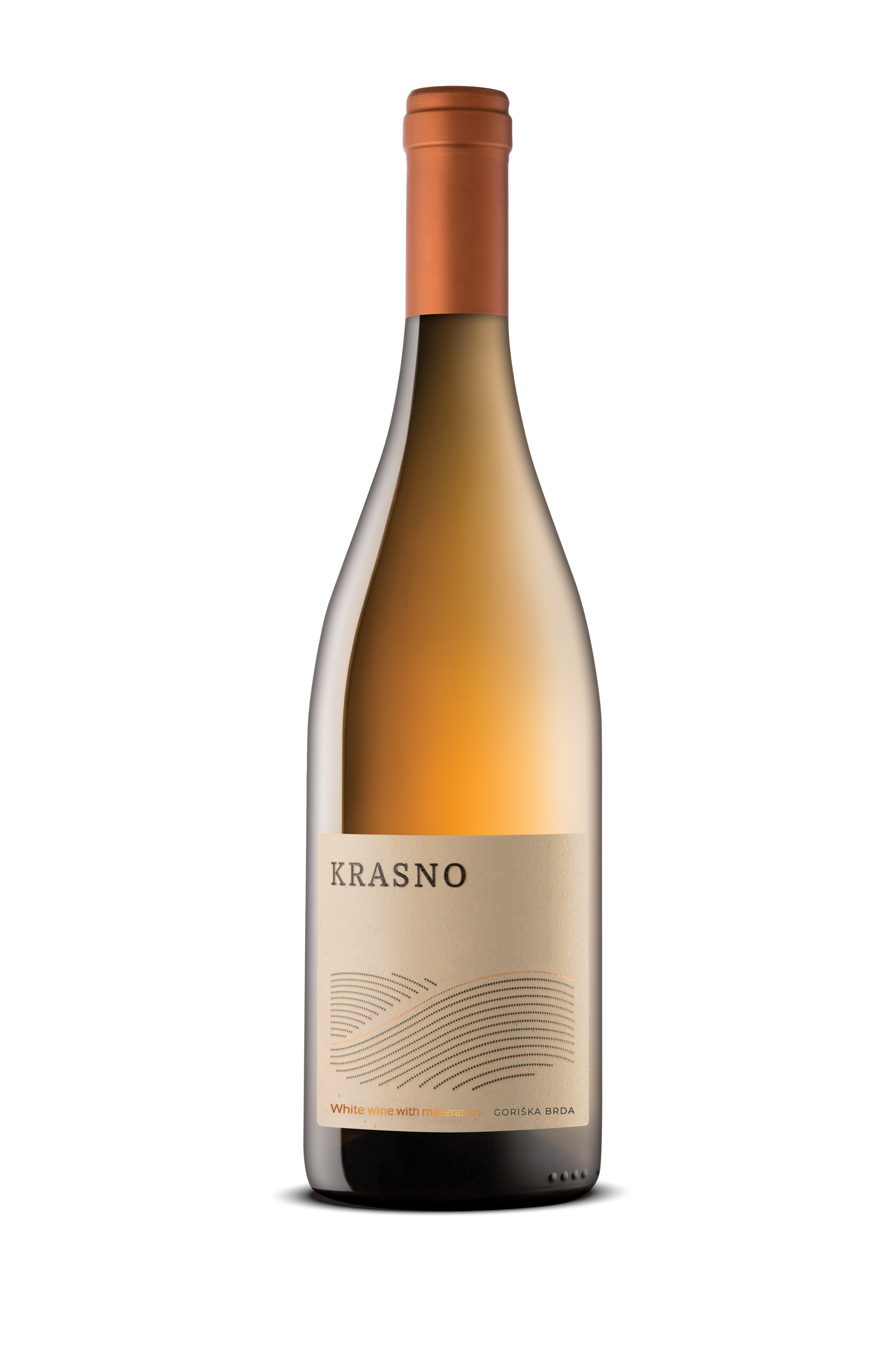 Krasno Orange 750ml wine bottle front view