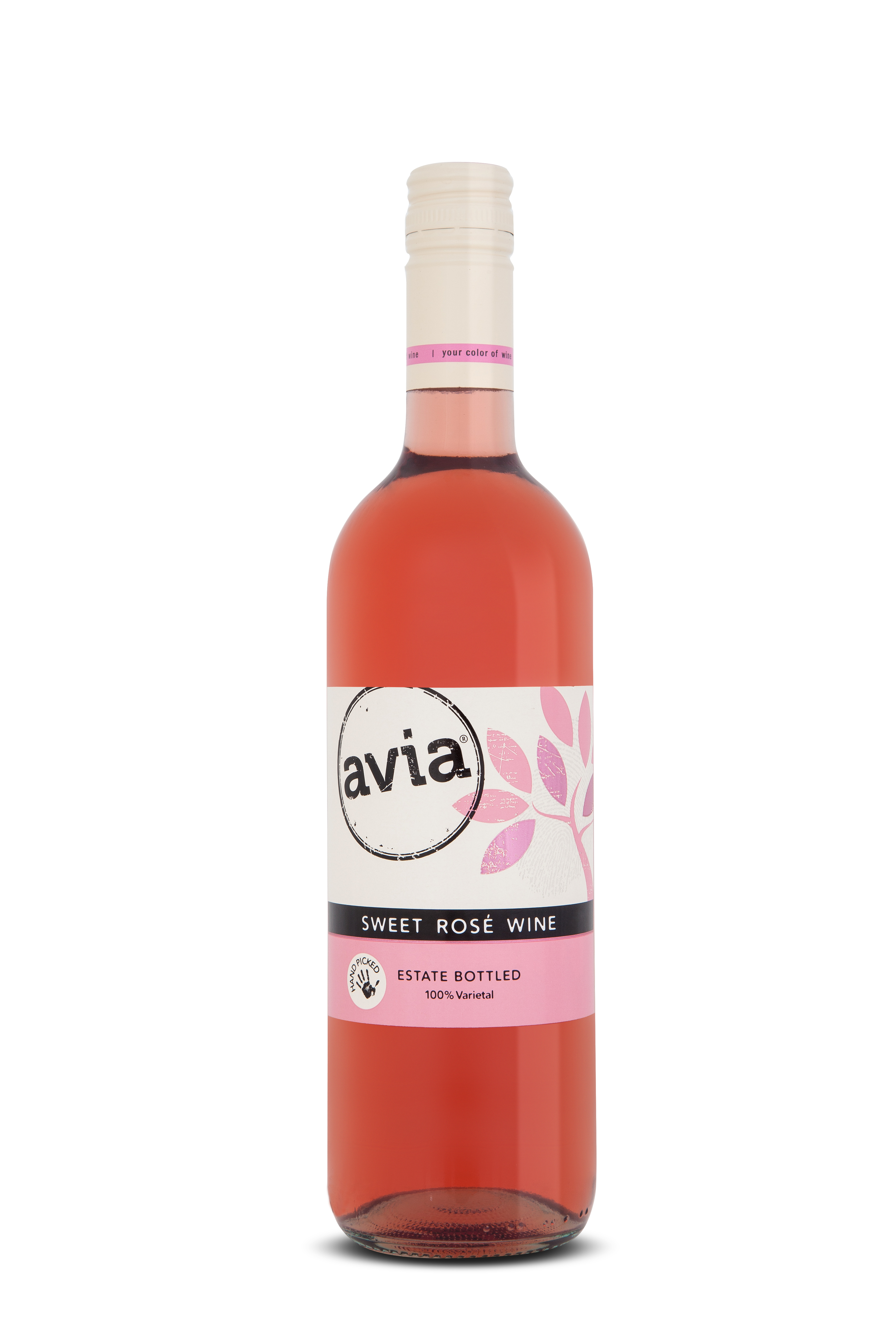Avia wine brand Sweet Rosé bottle front view