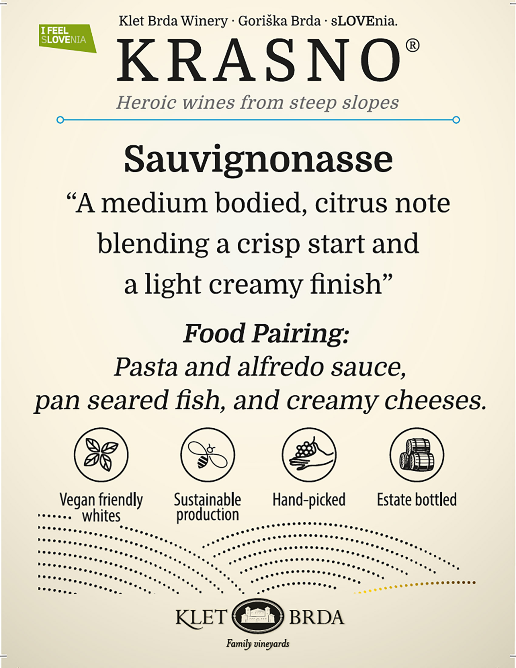 Krasno Sauvignonasse Sell Sheets