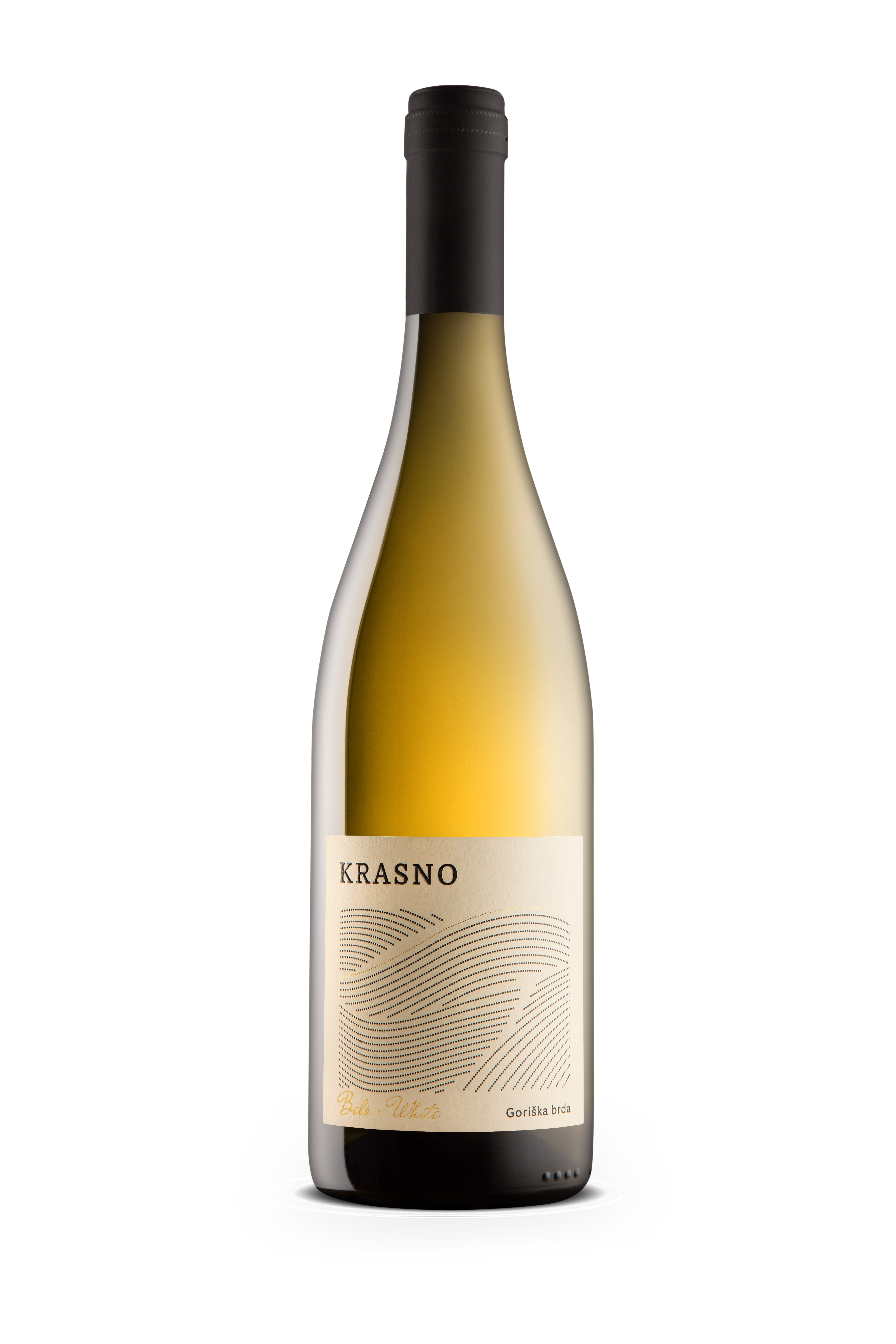 Krasno Belo 750ml wine bottle, label and capsule