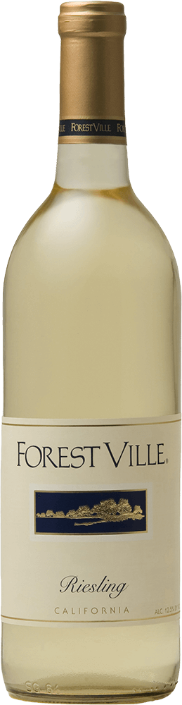 Forest Ville wine brand Riesling bottle shot front view