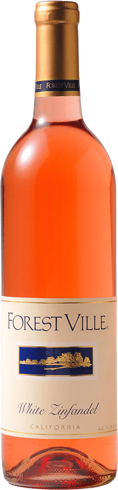 Forest Ville wine brand White Zinfandel 750ml bottle shot font view