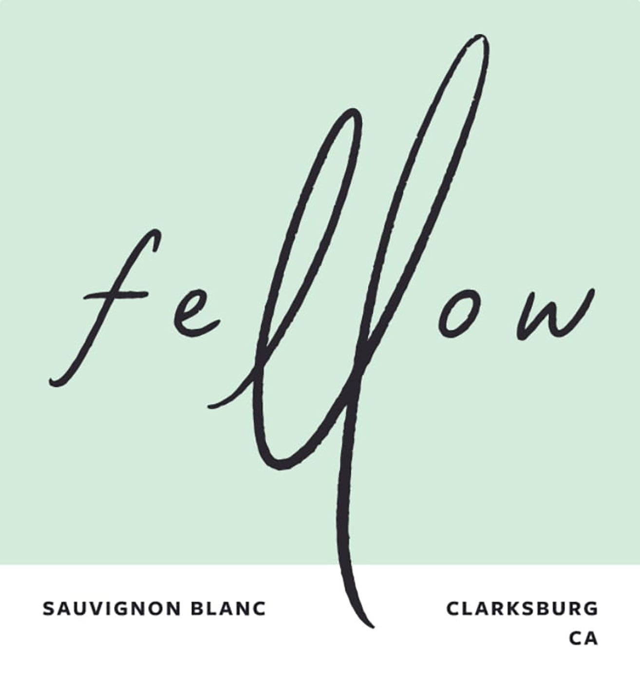 Fellow Wines brand Sauvignon Blanc front label sample