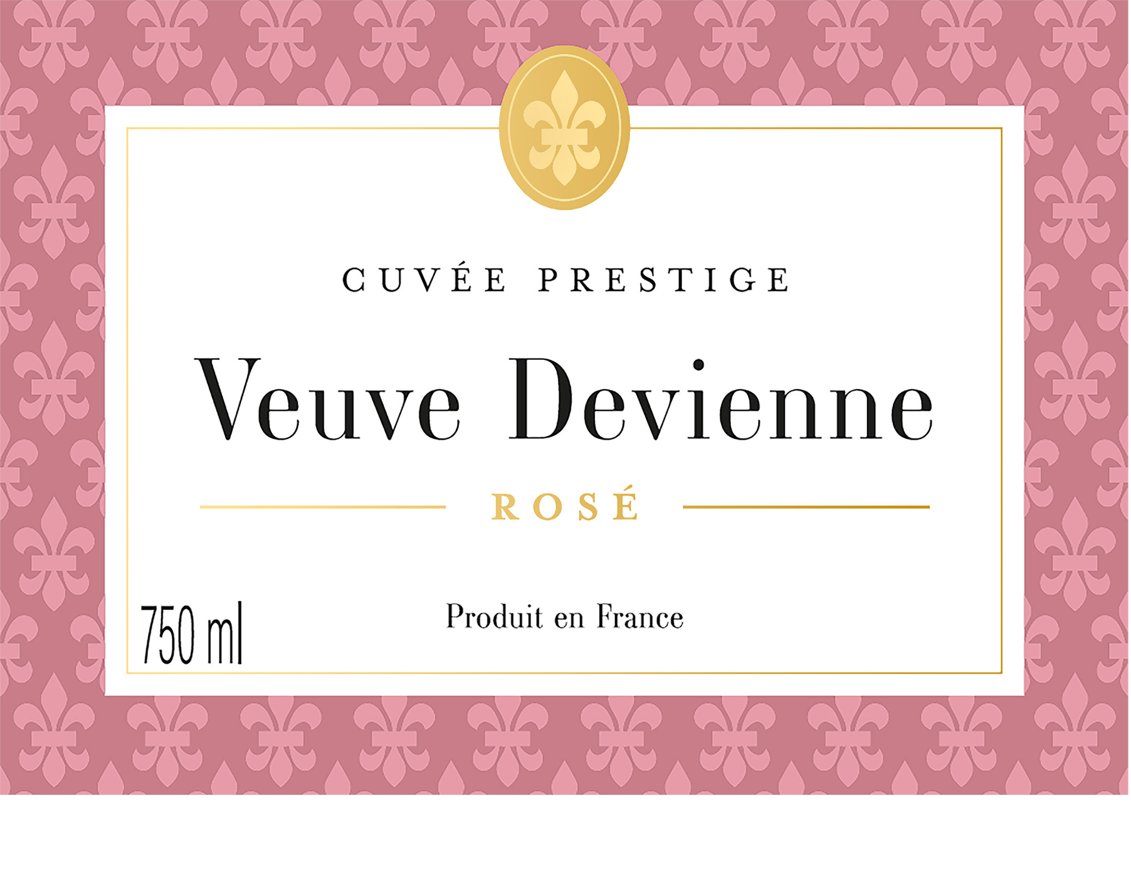 Veuve Devienne Rosé Sec Cuvée Prestige Labels