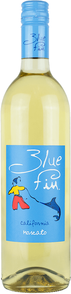 Blue Fin wine brand Moscato bottle front view