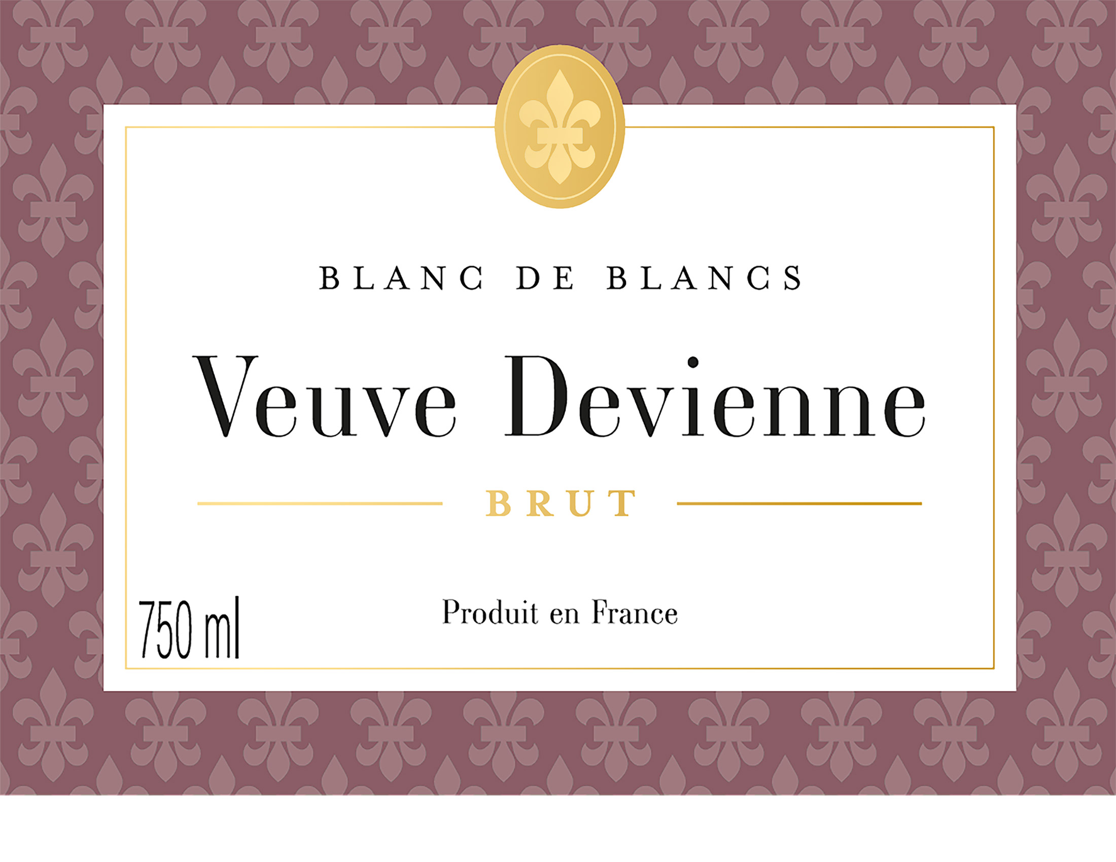 Veuve Devienne Brut Blanc de Blancs Sparkling White front label