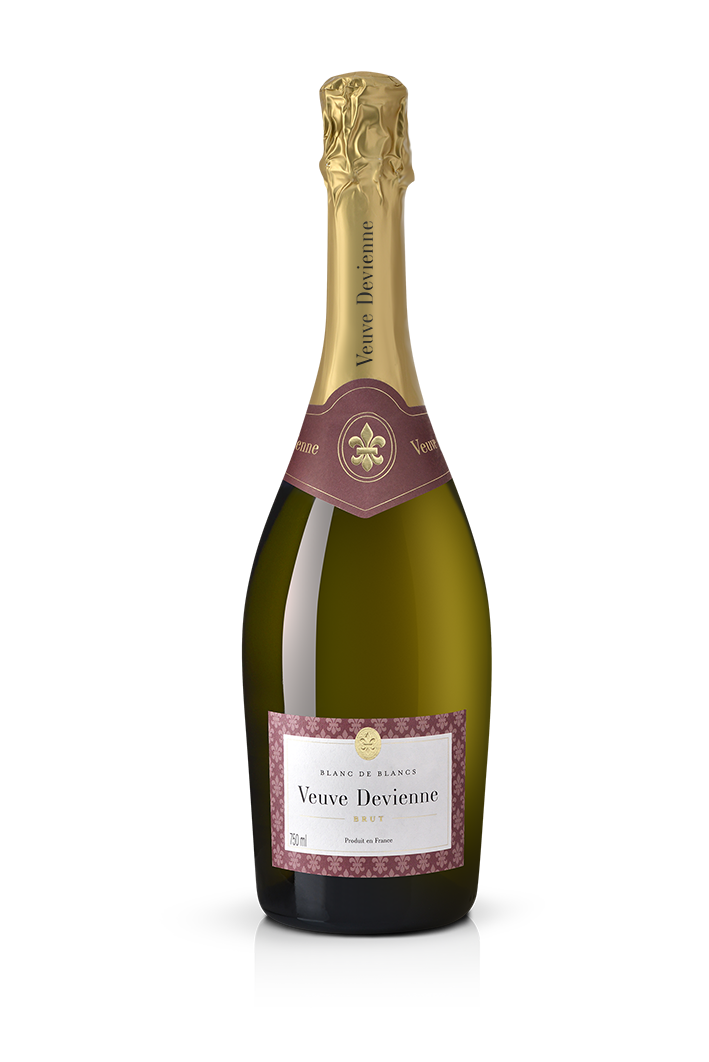 Veuve Devienne Brut Blanc de Blancs 750ml bottle front view