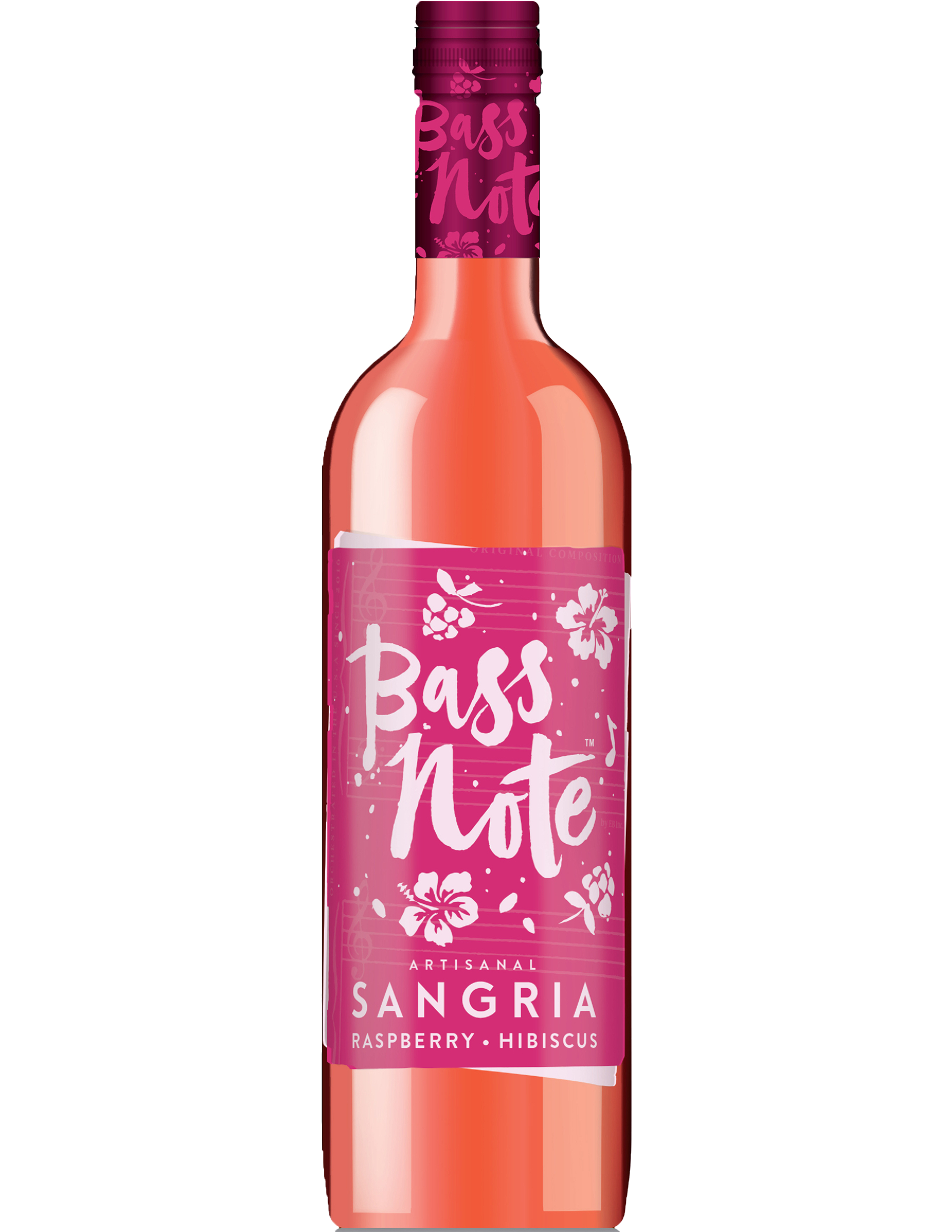 Bass Note wine brand Basil Hibiscus bottle front view