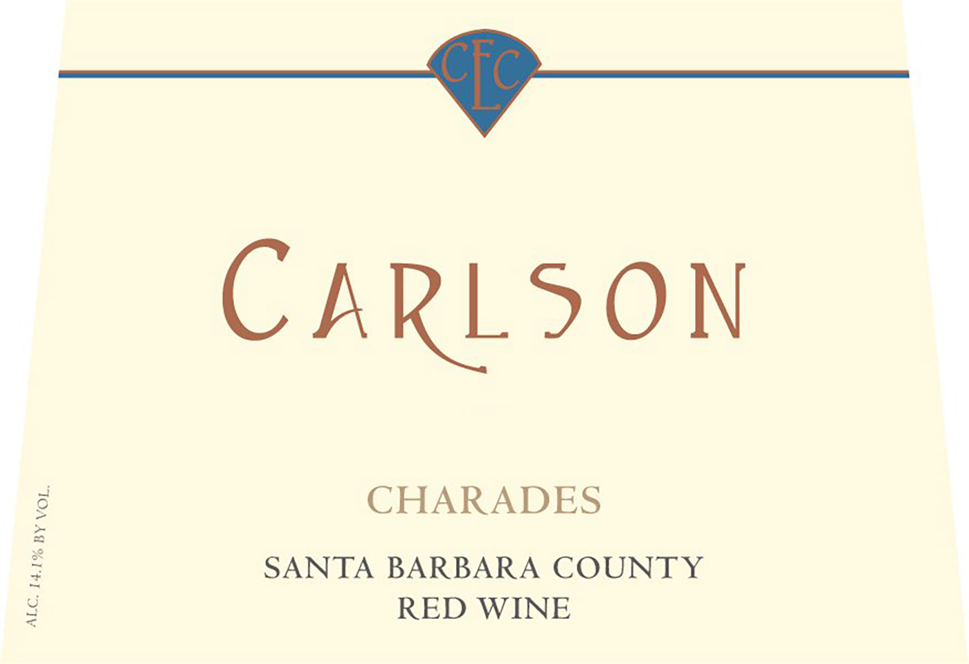 Carlson brand Red Wine bottle front label sample