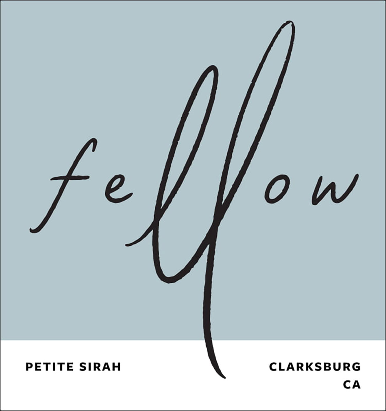 Fellow Wines brand Petite Sirah front bottle label sample